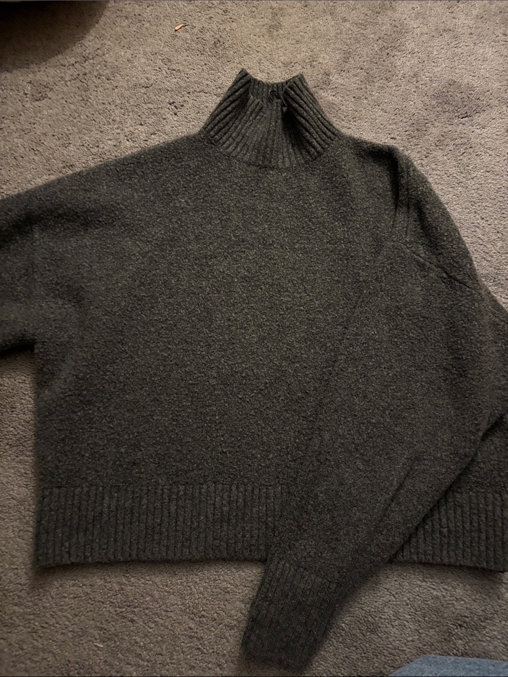 Women's dark grey turtle neck sweater